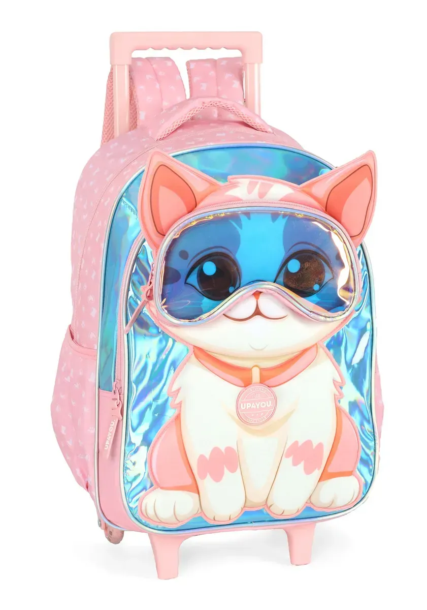 kit-completo-infantil-panda-e-gatinho-mochila-de-rodinha-com-estojo-salmao