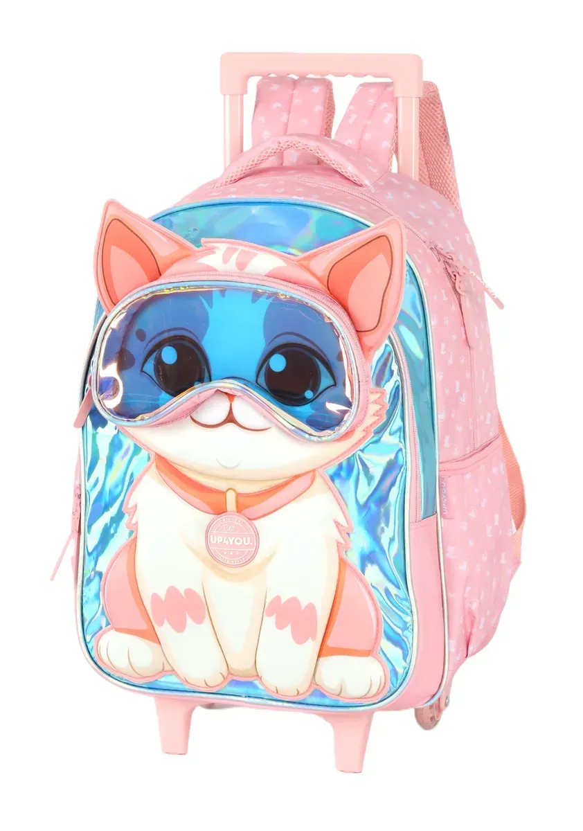 kit-completo-infantil-panda-e-gatinho-mochila-de-rodinha-com-estojo-salmao