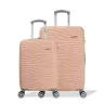 kit-mala-pequena-de-bordo-e-media-rigida-rodas-giro-360°-hamburgo-stradda-rosa-claro