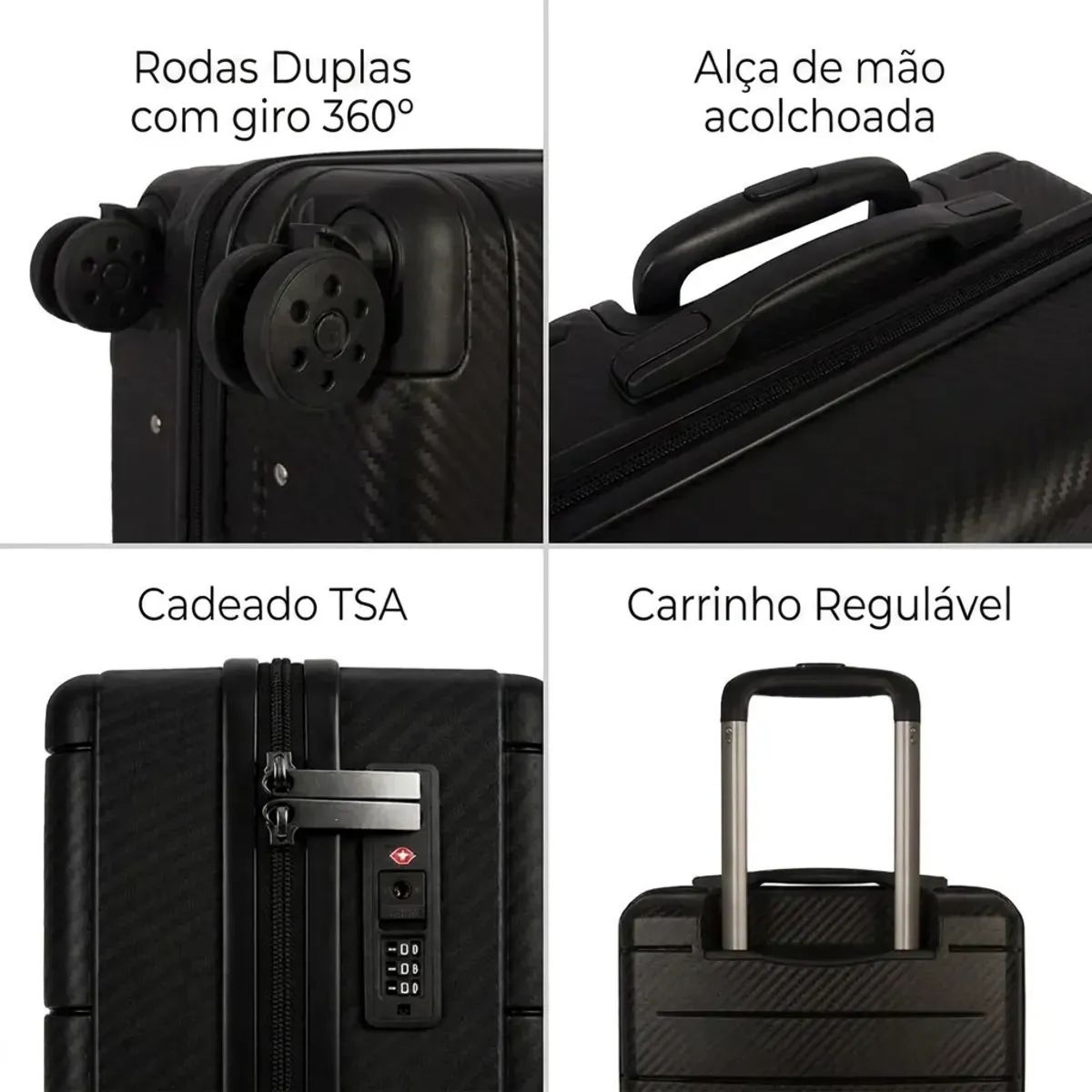 mala-pequena-de-bordo-10kg-polipropileno-rodas-giro-360°-berlim-black-eco-le-postiche-preto