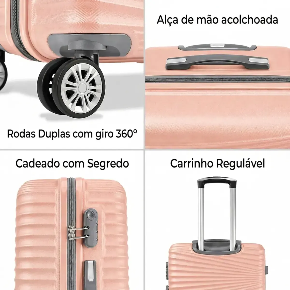 kit-mala-pequena-de-bordo-e-grande-rigida-rodas-giro-360°-hamburgo-stradda-rosa-claro