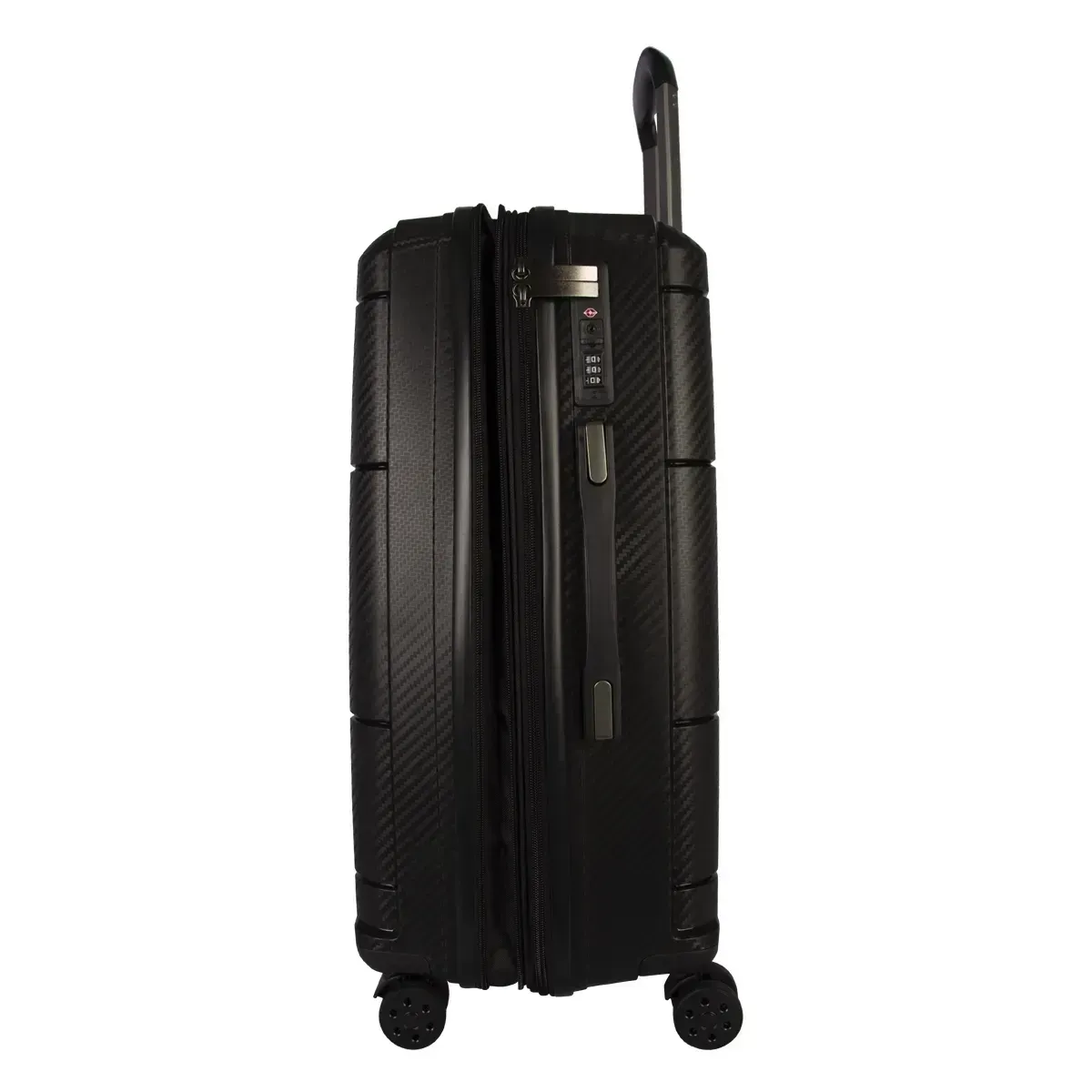 kit-mala-pequena-de-bordo-e-media-rigida-rodas-giro-360°-berlim-black-eco-le-postiche-preto