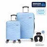 kit-mala-pequena-de-bordo-e-media-rigida-rodas-giro-360°-hamburgo-stradda-azul-claro
