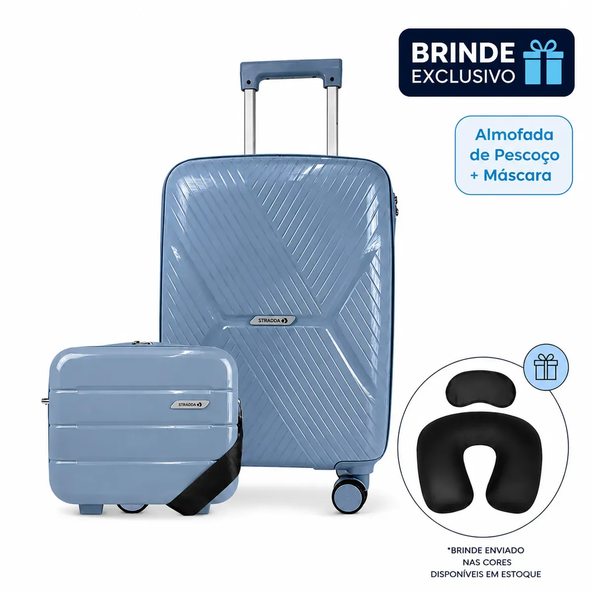 kit-mala-pequena-de-bordo-e-frasqueira-rigida-rodas-giro-360°-voxx-stradda-azul-claro