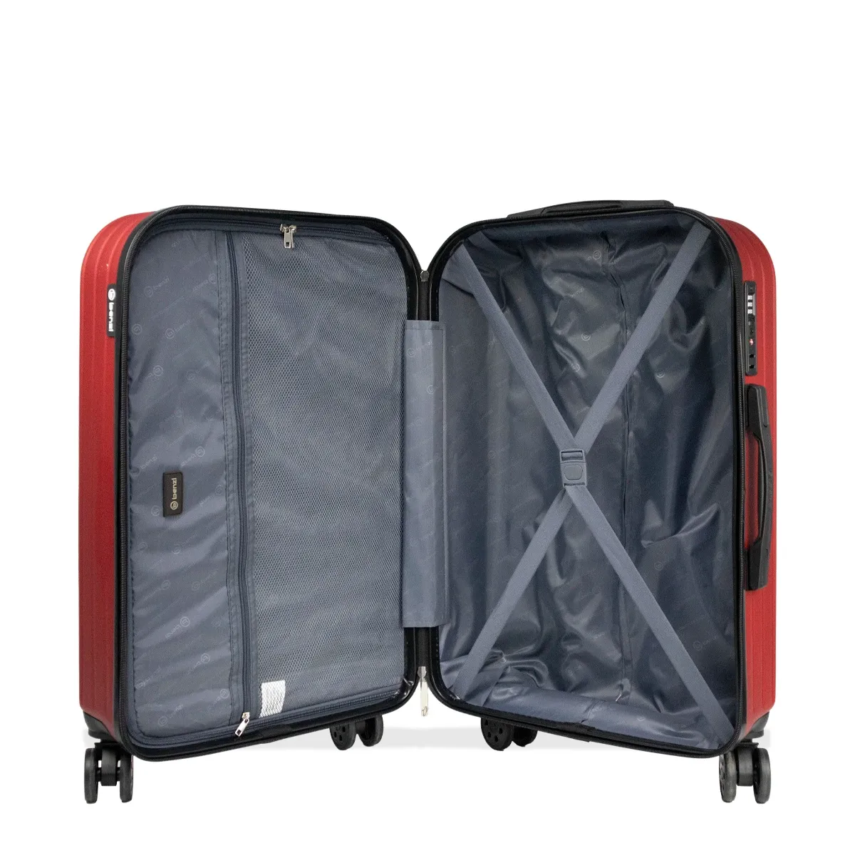 kit-mala-pequena-de-bordo-e-grande-rigida-rodas-giro-360°-hamburgo-stradda-vermelho