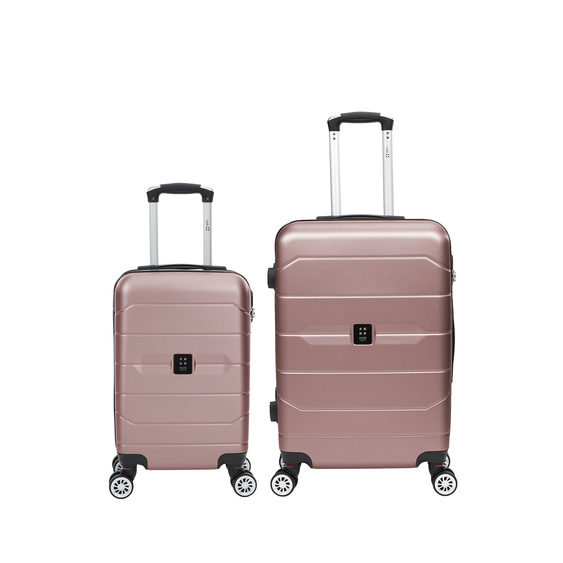 Kit de malas de viagem P/M ABS Rodas Duplas 360° Removíveis Tókio Swiss Move-1791993176037