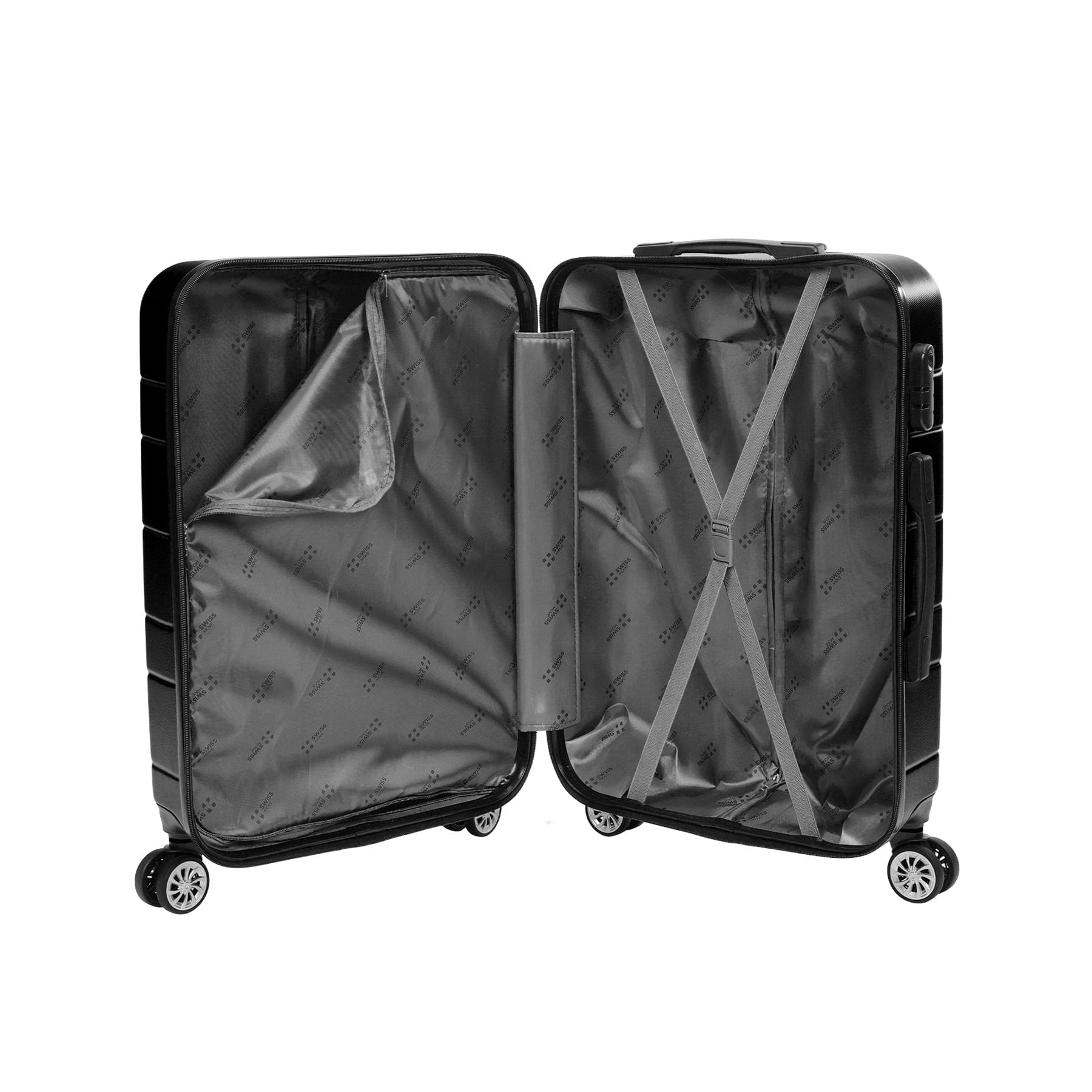 Kit de malas de viagem P/M ABS Rodas Duplas 360° Removíveis Tókio Swiss Move-1791993225759